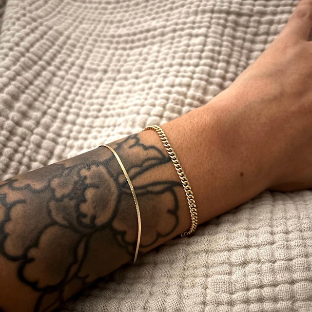 Pulsera Circular Grabable De Oro De 9 Quilates Para Mujer