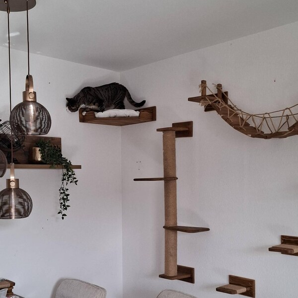 Cat Wall Set, Cat Wall Mount, Cat Wall Furniture, Cat Climbing Wall ...