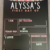 First Day or School Chalkboard Sign, Back to School Sign, Reusable ...