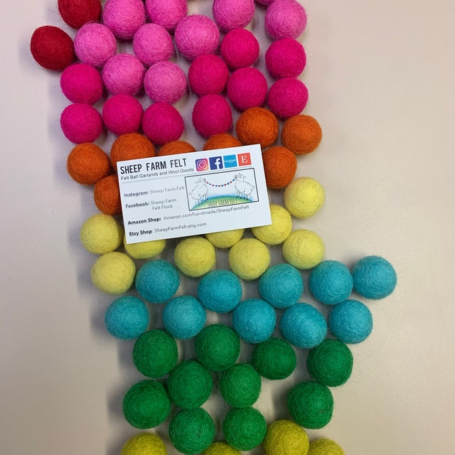 2 cm Multicolor Felt Balls Wholesale - Felt Balls Garland - Felt Balls –  feltandwool