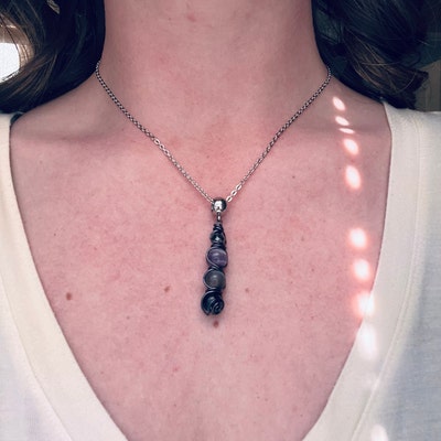 Empath Protection Necklace. Empath Shield for Psychic Attack. Hematite ...