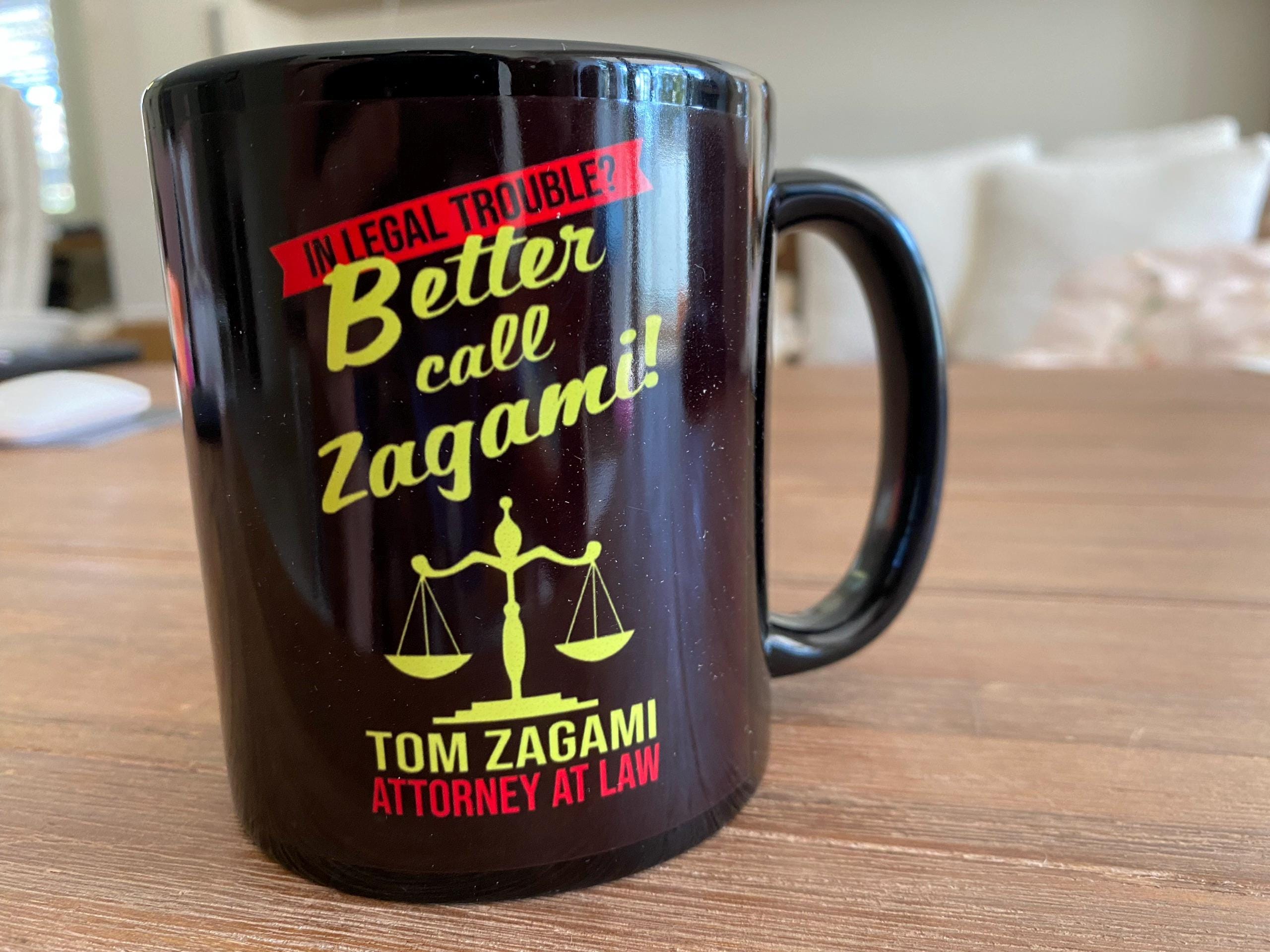 Custom Lawyer mug. Personalize add your custom name, Better call. lawyer fan. Goodman. Great Graduation gift. 11/15 oz black mug.