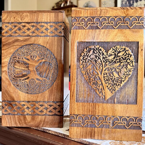 Urn Box, Rosewood & Rein Ocean Wave Urn Box | Urns for Human Ashes ...
