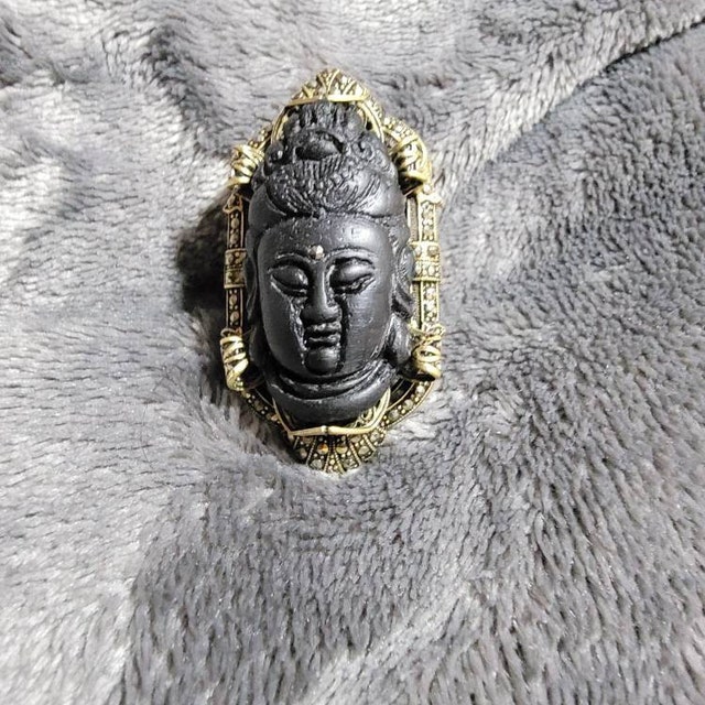 Buddha Ring, Art Deco Ring, Marcasite Ring, Boho Ring, Zen