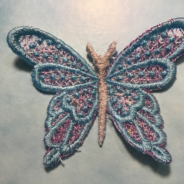 Cute FSL Butterfly Dimensional Free Standing Lace Machine Embroidery ...