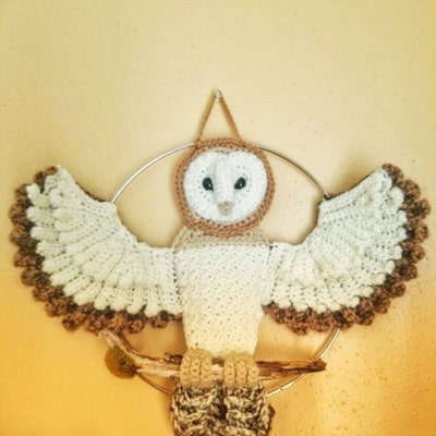 Barn Owl Wall Hanging Crochet Pattern PDF File - Etsy