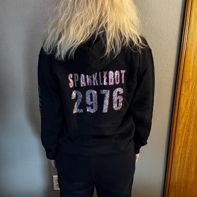 Custom Bling Zipper Hoodie - Glittery Unisex Sequin Hoodie