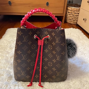 18 Inches Vachetta Leather Braided Handle, Top Braided Handle Strap for LV  Neonoe Beaubourg Hobo Bucket Bags with Original Hardware Without Logo
