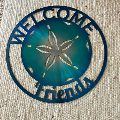 Personalized Metal Sand Dollar Sign Customizable Weatherproof Door ...