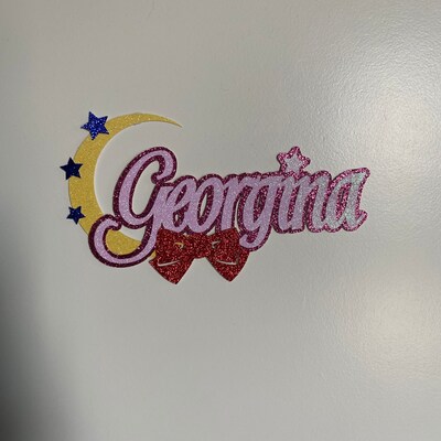 PERSONALIZED Sailor Moon Inspired Name Glitter Die Cut/party ...