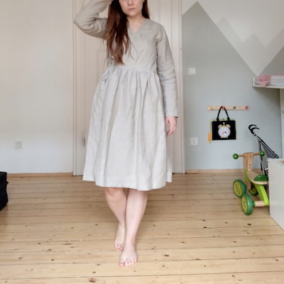 Women's Linen Dress Katie Customized Length - Etsy