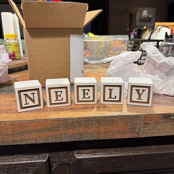 Name Block Letters Personalized Nursery Name Block Letters - Custom Wooden Name Blocks for ...