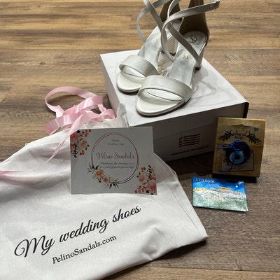 strappy bridal shoes