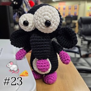 あみぐるみネズミの編み図、おもしろい動物のおもちゃ（PDFパターン