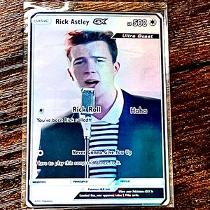 Rick Astley Pokemon Card First Edition Full Holographic 