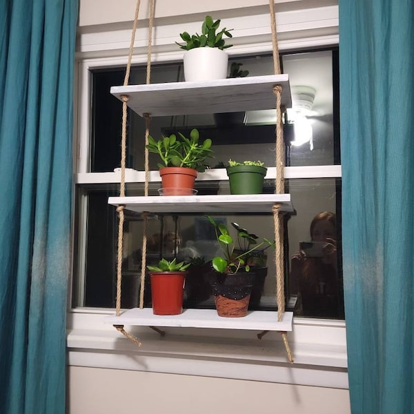 3 Tier Hanging Plant Shelf - Etsy