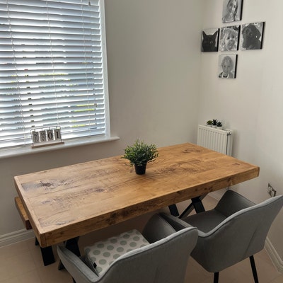 Rustic Extendable Dining Table Kitchen Industrial Rustic Wood SQUARE ...