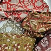 Agnija Orange Handloom Linen Block printed & Naturally Dyed Paisley Shift Dress Dress main image 1