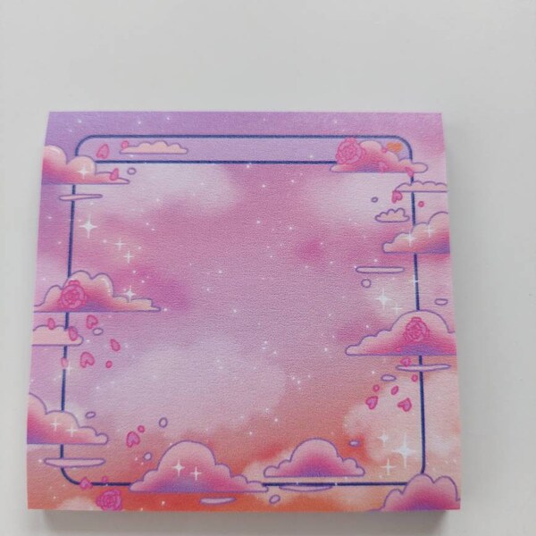 Rose Sky Sticky Notes | Kawaii Dreamy Aesthetic Cute Stationery - Etsy