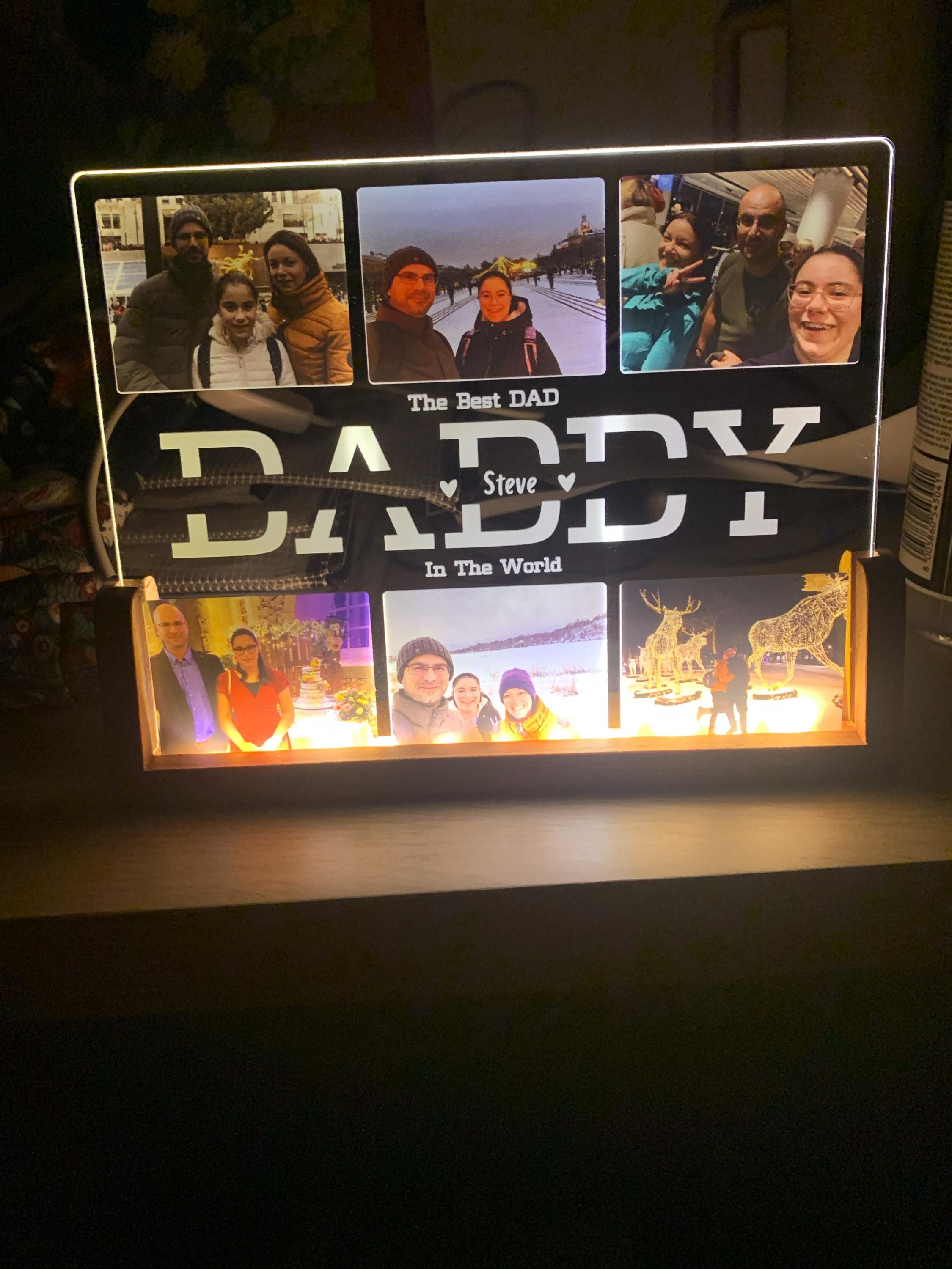 Personalized Dad Photo Gift - Gift for Dad - Best Dad Ever - Fathers Day Gift - Personalized Gift - Bedroom Night Light - Dad Christmas Gift