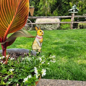 Garden Art, fused glass bird, gardener gift