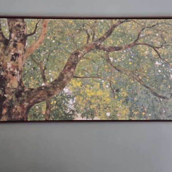 Vintage Spring Trees Canvas Art: Large Framed Natural Scenery - Etsy