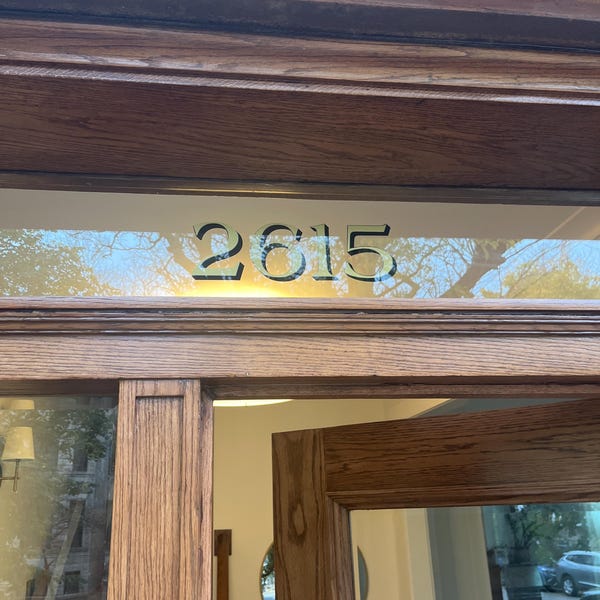 Transom Window Lettering Transom Address Numbers - Standard Gold - House Home Building Office ...