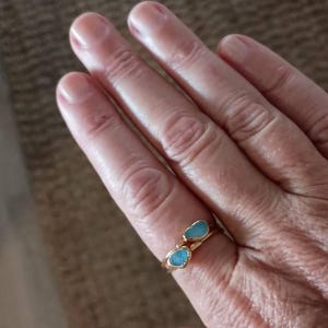 Customer photo from Diane, Dainty Raw Aquamarine Ring in Silver