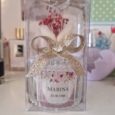 Gold Glitter Classy Luxurious Wedding Party Candle Thank You Favors for ...