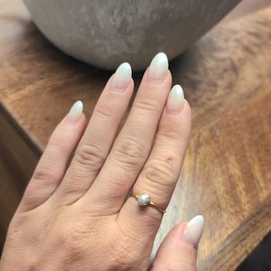 Customer photo from Shianne, Dainty Raw Pearl Ring
