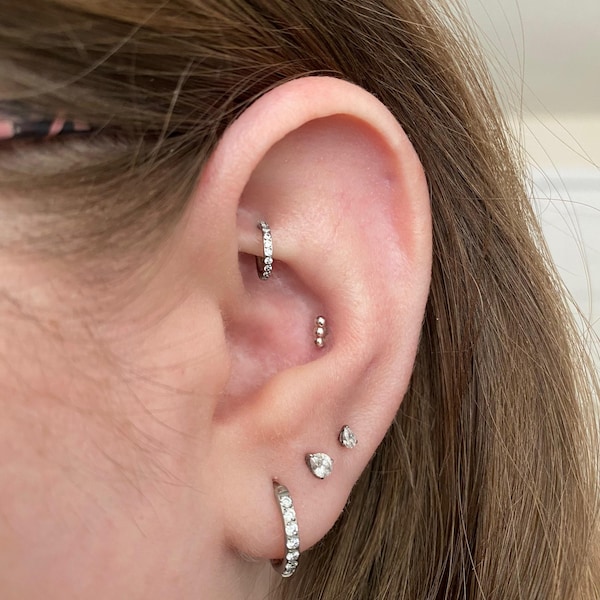 20G/18G/16G Tiny Marquise Push Pin Labret Threadless Flat Back Earring ...