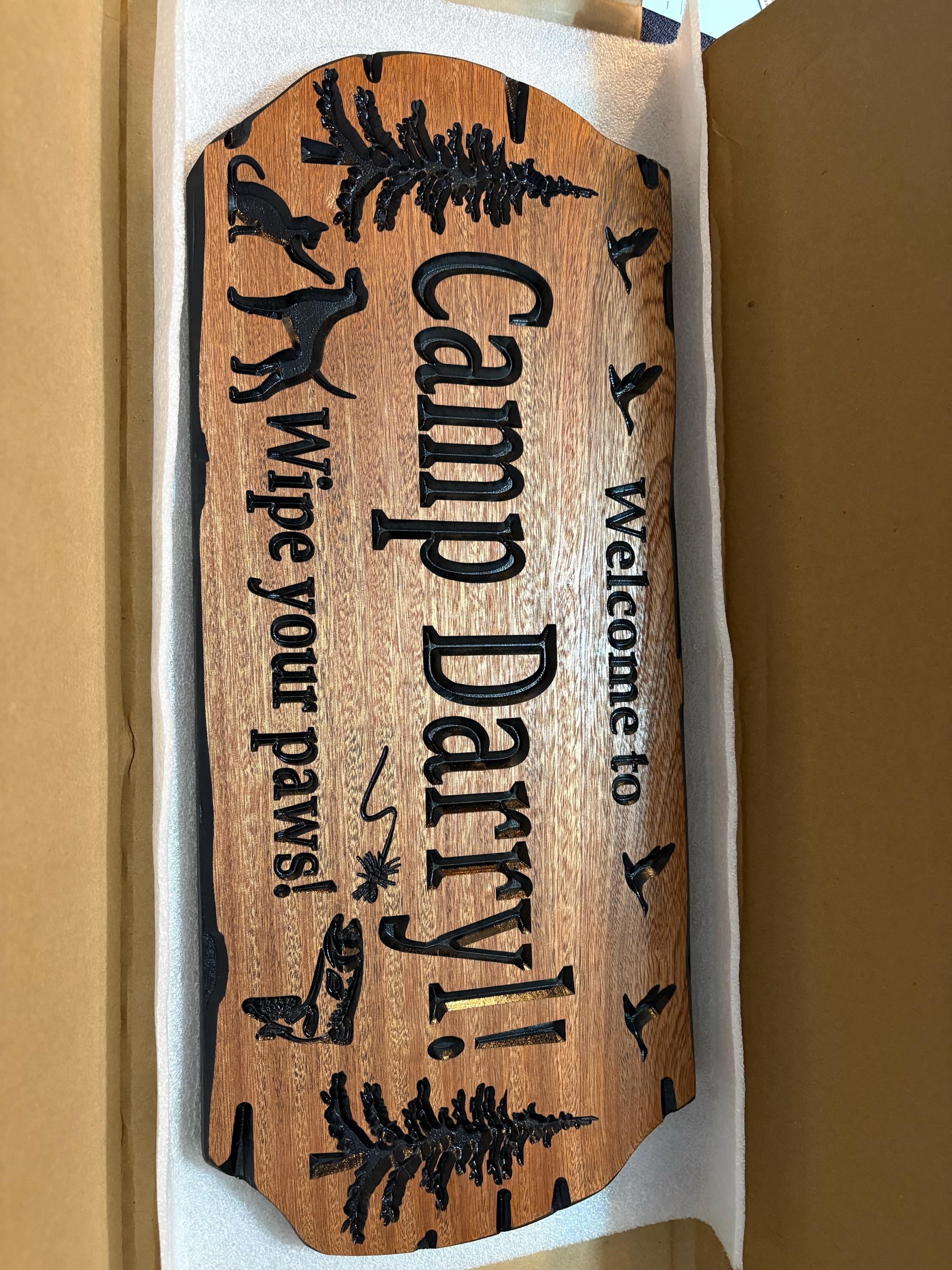 Custom Wooden Signs, Large Outdoor Sign, Rot Resistant Wood, Nature Inspired Cabin And Camp Sign, Rustic Design, Wildlife Lodge Plaque