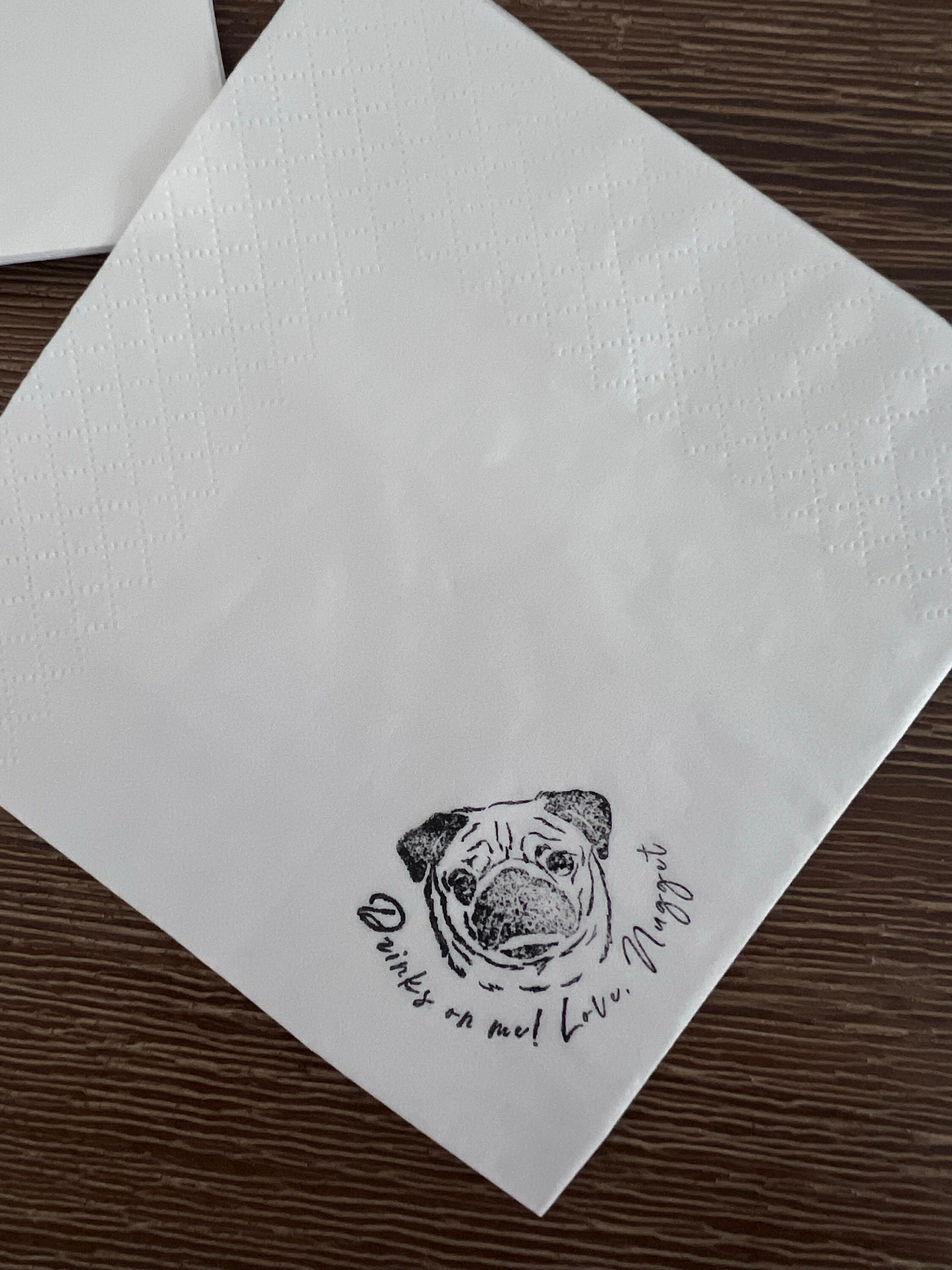 Personalized Custom Pet Rubber Stamp - Hand-Drawn Portraits for Pet Lovers