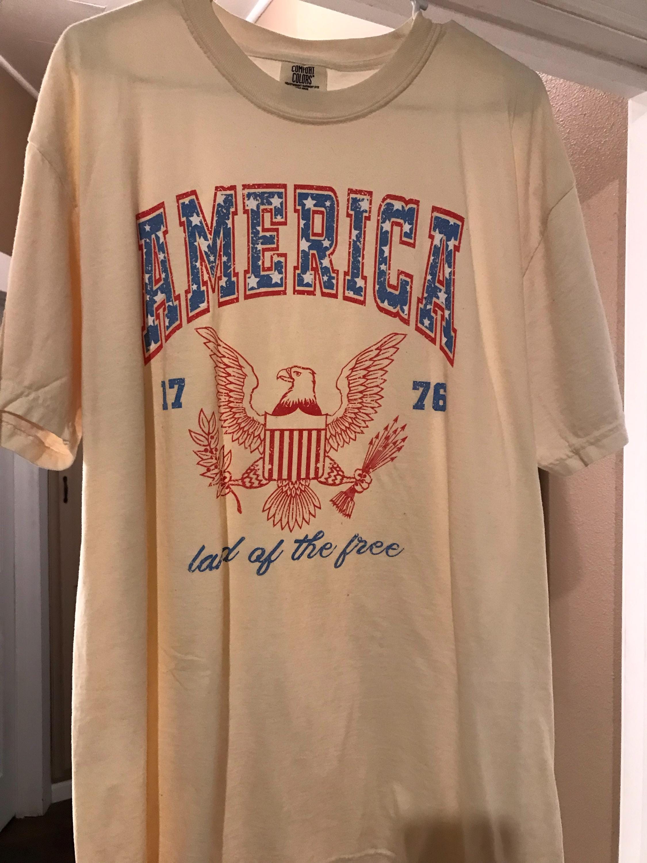 USA shirt, Summer BBQ t-shirt, Red White and Blue, America Tee, Comfort Colors® Women's 4th of July, Fourth of July Shirt T-Shirt, 1776 Tee