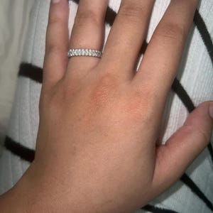 Oval Cut Moissanite Full Eternity Band Colorless Moissanite Bridal Band Oval Women's Band For Anniversary Gift