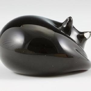 Black Cat Glass Sculpture - Etsy