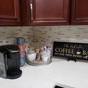 Personalized Coffee Bar Sign Custom Coffee Name Sign Home - Etsy