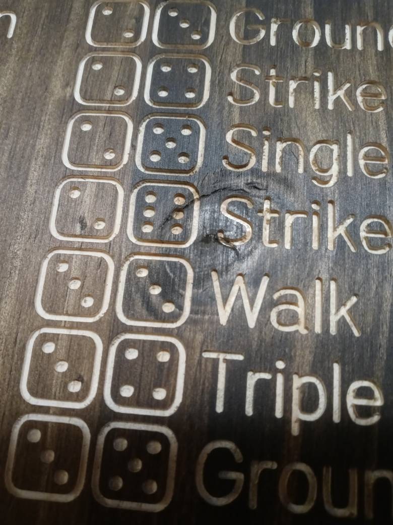 Baseball Dice Game wooden board game, family board games, family game nights, games for adults, baseball lovers