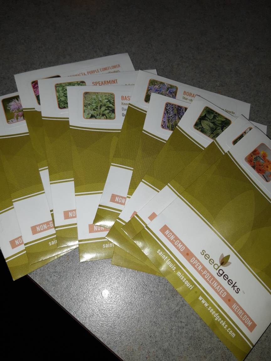 Medicinal Herb Seed Collection - 10 Essential Heirloom Medicinal Herbs, Gardener Gift, Gardening Gift, Stocking Stuffer, Non-GMO