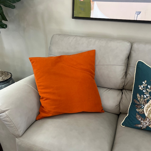 Federe Cuscini Divano 75X75 CM Set di 4 Arancione Bruciato