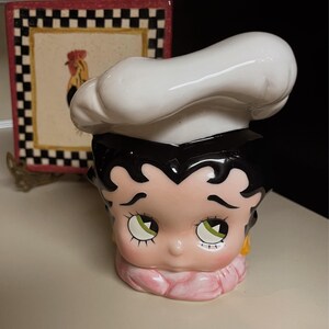Gorgeous Collectible and Vintage Betty Boop as Chef Vase, Candy