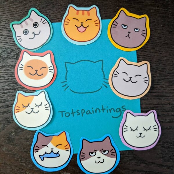 Cat Sticker Pack / Cat Stickers / Vinyl Sticker / Journaling ...