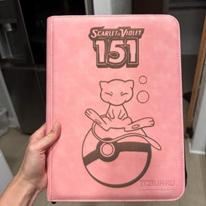 151 Mew on Pokeball - Pokemon TCG Master Set Pink Binder - WHITE