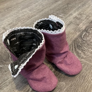 Baby Menta Booties PDF Sewing Pattern and Tutorial NB to 24 Months, 6 ...