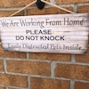 Please Do Not Knock Working From Home Wooden Sign, Do Not Disturb, Do ...