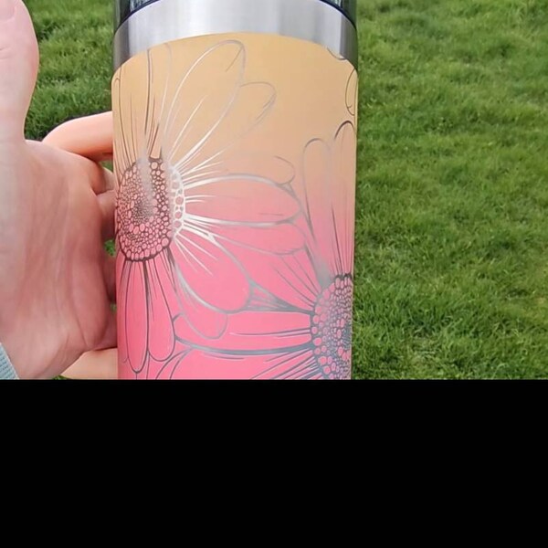 Floral Daisy 40 Oz Tumbler Laser Engraved Wrap Digital Download SVG PDF ...