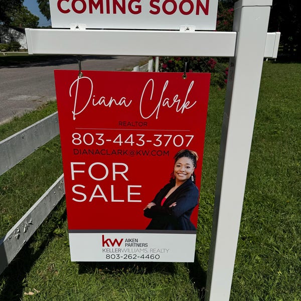 Relator Sign Rider Real Estate Sign + PVC Post + Rider, for Sale, Open House, Realtor ...