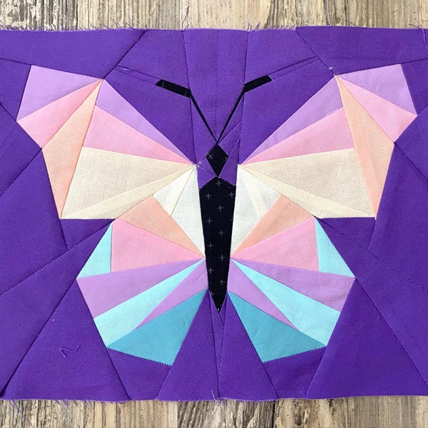 Butterfly Foundation Paper Piecing (FPP) Pattern || Digital Download ...