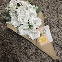 6 X Map Paper Flowers, Paper Roses, Bouquet, Paper Roses, Bridal ...