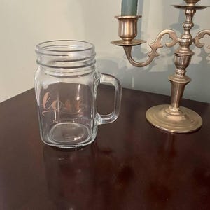 Custom Wedding 12 oz. Favor Mason Drinking Jars - 49 Designs to Pick From - Personalized Unique Wedding Favor Mugs - Wedding Reception